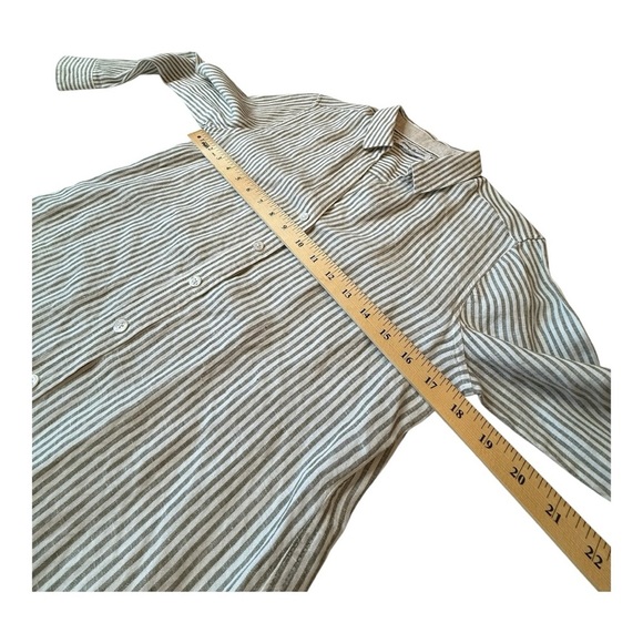 Tommy Bahama Yacht Me Knot Linen Blend Tea Leaf Olive White Button Down  SZ XS - Picture 13 of 13